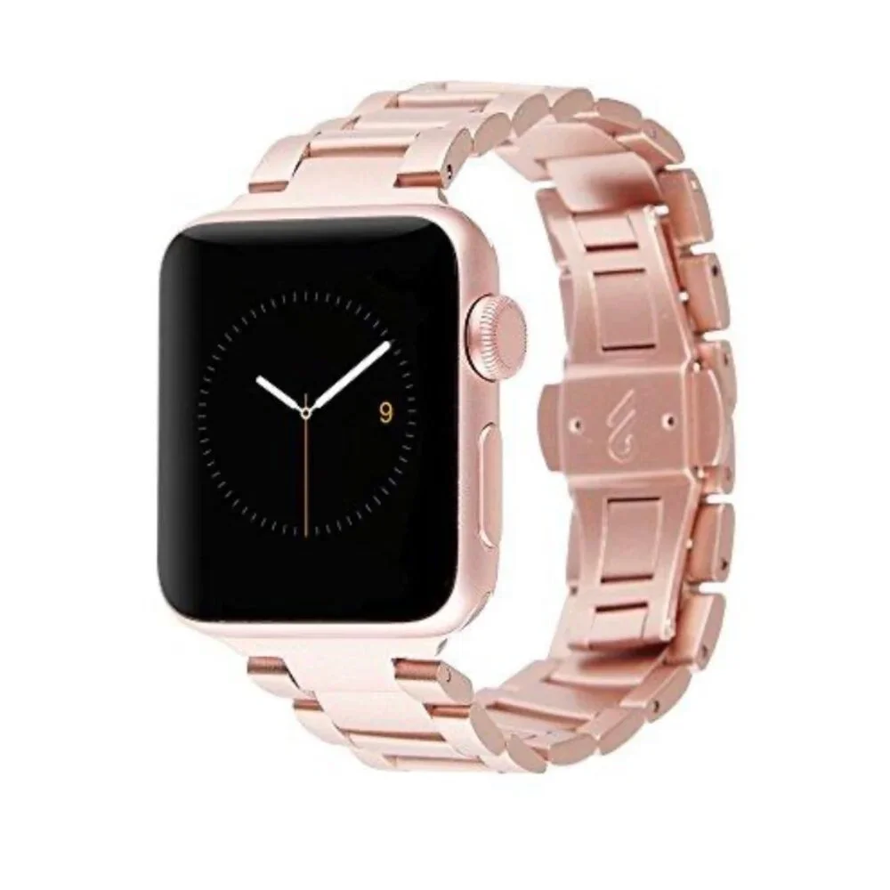 NWT Case-Mate Rose Gold Metal Linked Apple Watch Band Series 1-4 38-40 mm